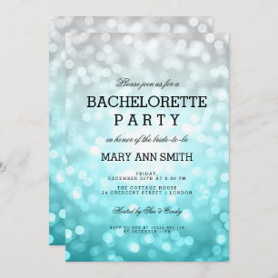 Bachelorette Party Beach Ombre Glitter Lights Kaart