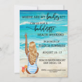 Bachelorette Party Beach Vacation Seascape Kaart (Voorkant)