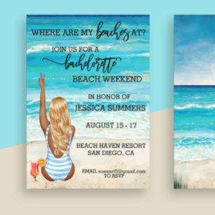 Bachelorette Party Beach Vacation Seascape Kaart