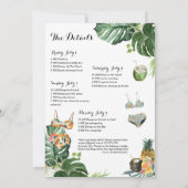 Bachelorette Party Beach Weekend 4 dag reisroute Kaart (Achterkant)