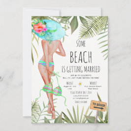 Bachelorette Party Beach Weekend Itinerary Invitat Kaart
