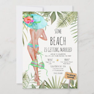 Bachelorette Party Beach Weekend Itinerary Invitat Kaart