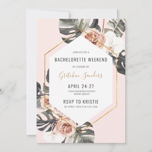 Bachelorette Party Beach Weekend Itinerary Kaart (Voorkant)