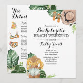 Bachelorette Party Beach Weekend Itinerary Kaart (Voorkant / Achterkant)