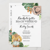 Bachelorette Party Beach Weekend Itinerary Kaart (Voorkant / Achterkant)