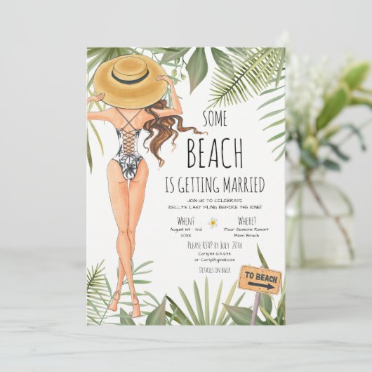 Bachelorette Party Beach Weekend Itinerary Kaart (Staand voorkant)