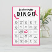 Bachelorette Party Bingo Game Kaart (Staand voorkant)