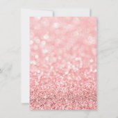 Bachelorette Party Birthay Glitter Pink Rose White Kaart (Achterkant)