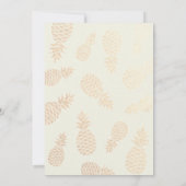 Bachelorette Party Black and Gold Pineapple Couple Kaart (Achterkant)