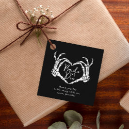 Bachelorette Party Black Gothic Heart Thank You Bedankjes Labels