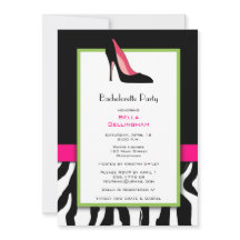Bachelorette Party Black Heels Invitation