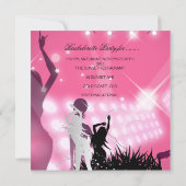 Bachelorette Party Black Pink White Champagne Kaart (Achterkant)