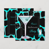 Bachelorette Party Blauwgroen blauw luipaard schoe Kaart (Voorkant / Achterkant)