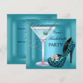 Bachelorette Party Blauwgroen Blue Leopard Shoes G Kaart (Voorkant / Achterkant)