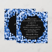 Bachelorette Party Blue Sparkly Lights Kaart (Voorkant / Achterkant)
