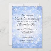 Bachelorette Party Blue Winter Wonderland Kaart (Voorkant)