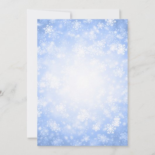 Bachelorette Party Blue Winter Wonderland Kaart (Achterkant)