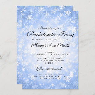 Bachelorette Party Blue Winter Wonderland Kaart