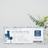 Bachelorette Party Boarding Pass Kaart (Staand voorkant)