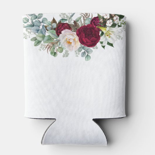 Bachelorette Party Bourgondië Bloemengroen Blikjeskoeler (Achterkant)