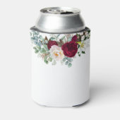 Bachelorette Party Bourgondië Bloemengroen Blikjeskoeler (Blikje Achterkant)