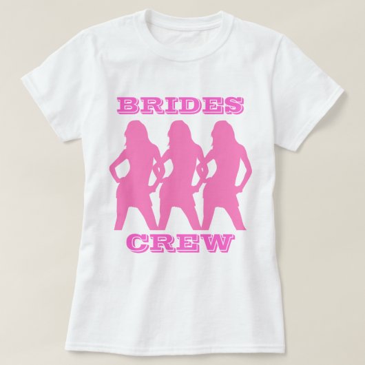 Bachelorette party bridde crew t-shirt (Design voorkant)