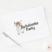 Bachelorette Party bride Ovale Sticker (Envelop)