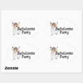 Bachelorette Party bride Ovale Sticker (Vel)