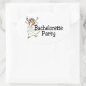 Bachelorette Party bride Ovale Sticker (Tas)