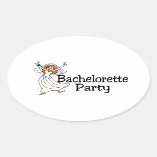 Bachelorette Party bride Ovale Sticker