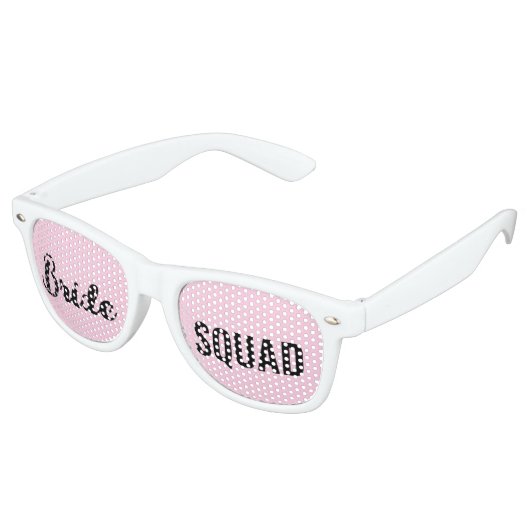 Bachelorette Party Bride Squad Bridal Cool Fun Retro Zonnebril (Gekanteld)