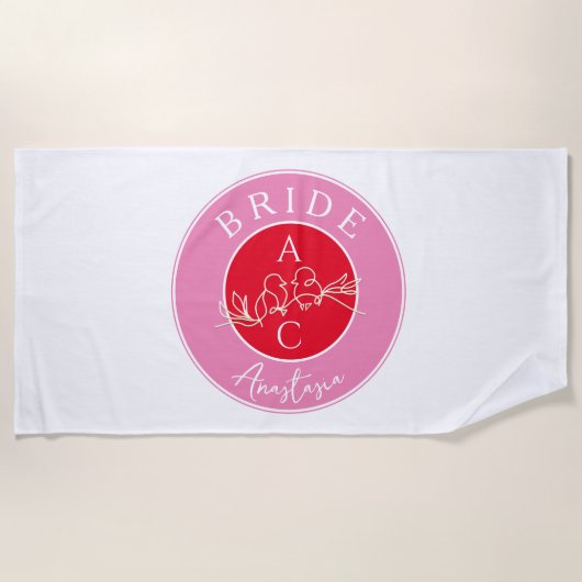 Bachelorette Party bride Strandlaken (Voorkant)