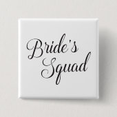 Bachelorette Party Bride's Squad Vierkante Button 5,1 Cm (Voorkant)