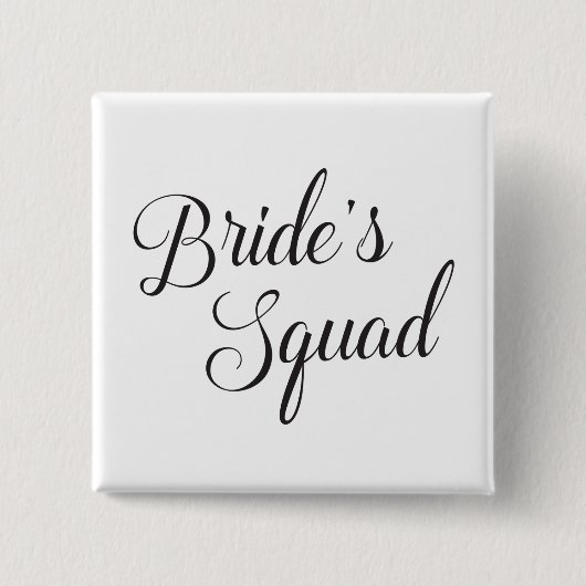 Bachelorette Party Bride's Squad Vierkante Button 5,1 Cm (Voorkant)