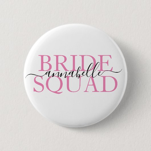 Bachelorette Party Bridesmaid Bride Squad Ronde Button 5,7 Cm (Voorkant)
