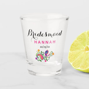 Bachelorette Party Bridesmaid Weddenschap Roze Pai Shot Glas