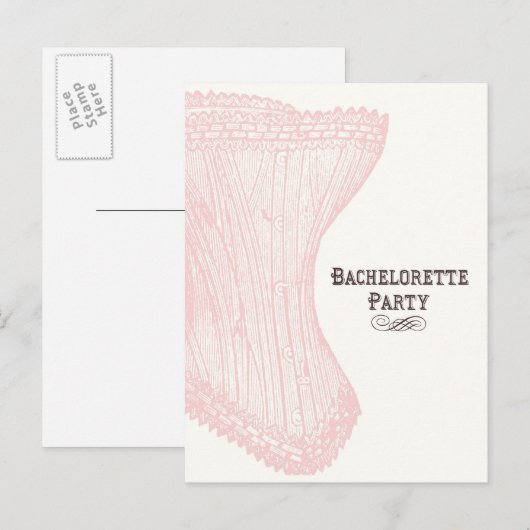 Bachelorette Party Briefkaart (Voorkant / Achterkant)