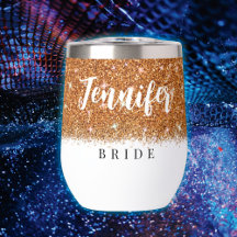 Bachelorette party bruid Donker Goud Wijn Tumbler