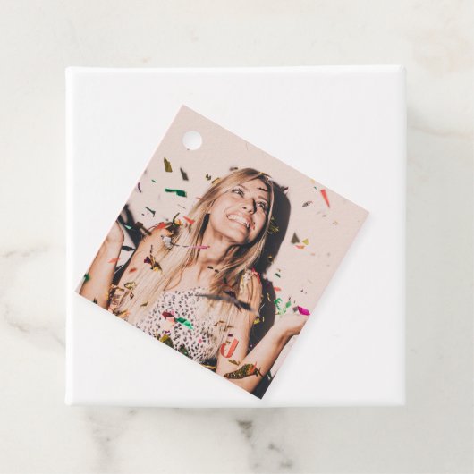 Bachelorette Party Bruid Gezicht Foto Bedankjes Labels (In situ)