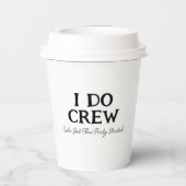 Bachelorette party bruid om naam wit te zijn papieren bekers (Achterkant)