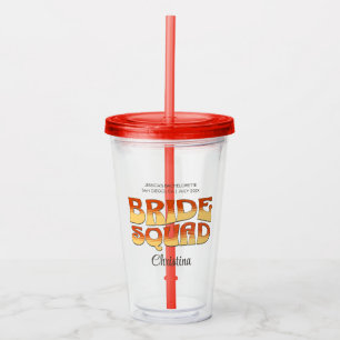 Bachelorette Party Bruid Squad Bruidsmeisje Acryl Drinkbeker