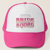 Bachelorette Party Bruid Squad Bruidsmeisje Hot Ro Trucker Pet (Voorkant)