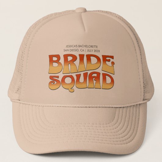 Bachelorette Party Bruid Squad Bruidsmeisje Trucker Pet (Voorkant)