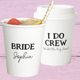 Bachelorette Party Bruid Wordt Getrouwd Naam Wit Papieren Bekers