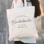 Bachelorette Party Bruidsmeisje Kalligrafie Bruilo Tote Bag<br><div class="desc">Bachelorette Party Bruidsmeisje Kalligrafie Wedding Canvas tas heeft leuke en  kalligrafie,  samen met de evenementdatum en gepersonaliseerde naam. Dit maakt een perfect cadeau voor een vrijgezellenfeest - vul het met plezier!</div>