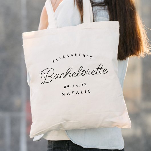 Bachelorette Party Bruidsmeisje Kalligrafie Bruilo Tote Bag