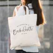 Bachelorette Party Bruidsmeisje Kalligrafie Bruilo Tote Bag