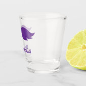 Bachelorette party/bruiloft paarse bushy mustache shot glas (Rechts)
