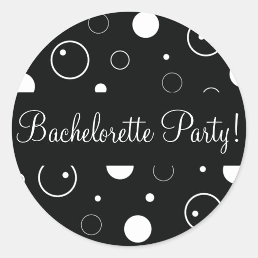 Bachelorette Party Bubbles Envelop Sticker Seal (Voorkant)