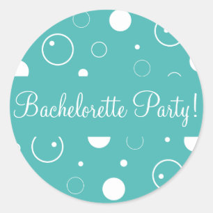 Bachelorette Party Bubbles Envelop Sticker Seal